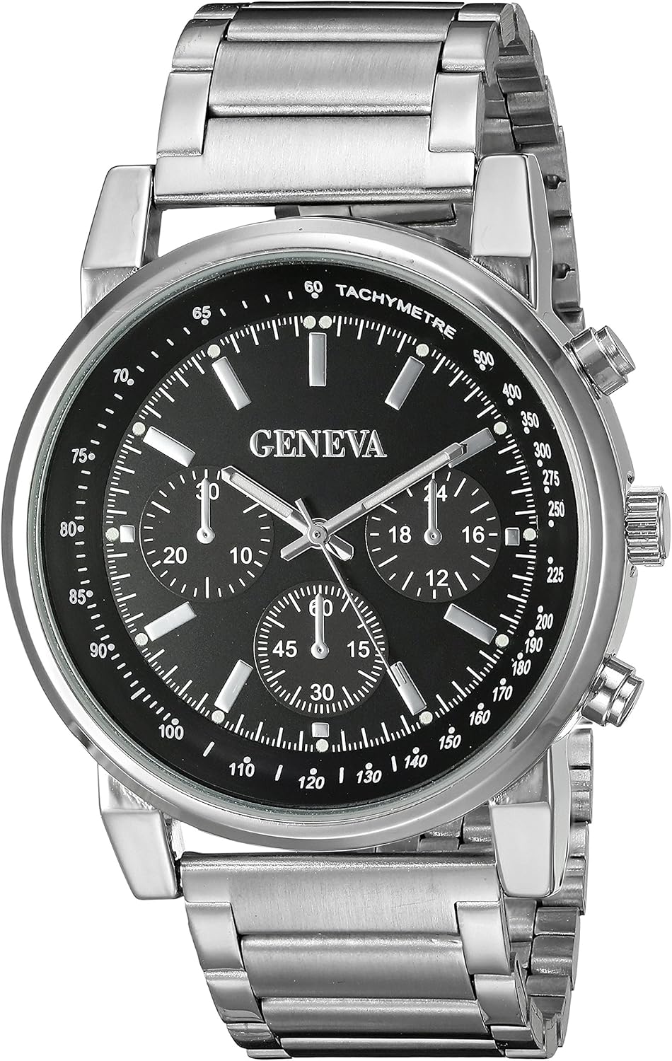 geneva 男式 fmdjm509a 模拟显示日本石英银色手表